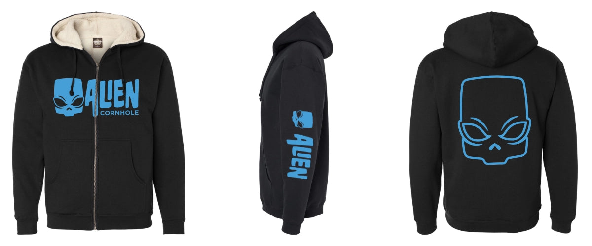 Sherpa-Lined Full-Zip Hooded Sweatshirt