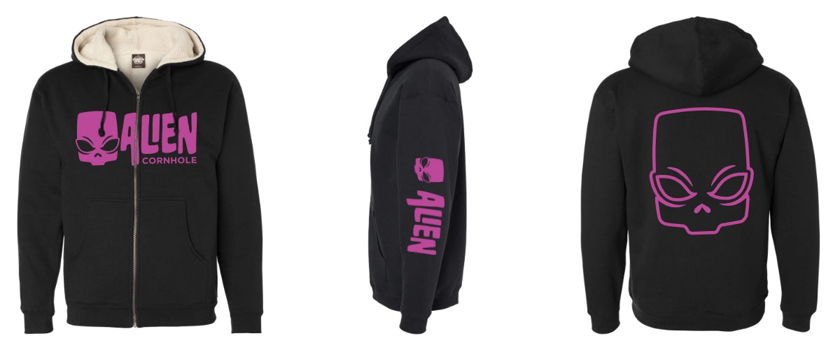 Sherpa-Lined Full-Zip Hooded Sweatshirt